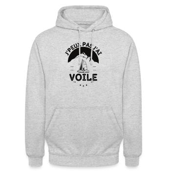 Bateau à voile - Sweat-shirt à capuche unisexe - gris clair chiné - Devant - Alina (178cm) & Michal (187cm)