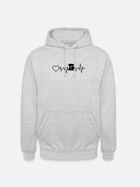 Heartbeat Food Processor - Unisex Hoodie - light heather grey