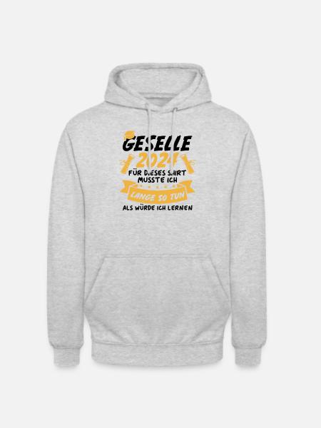 Geselle 2024 - Unisex Hoodie - Hellgrau meliert