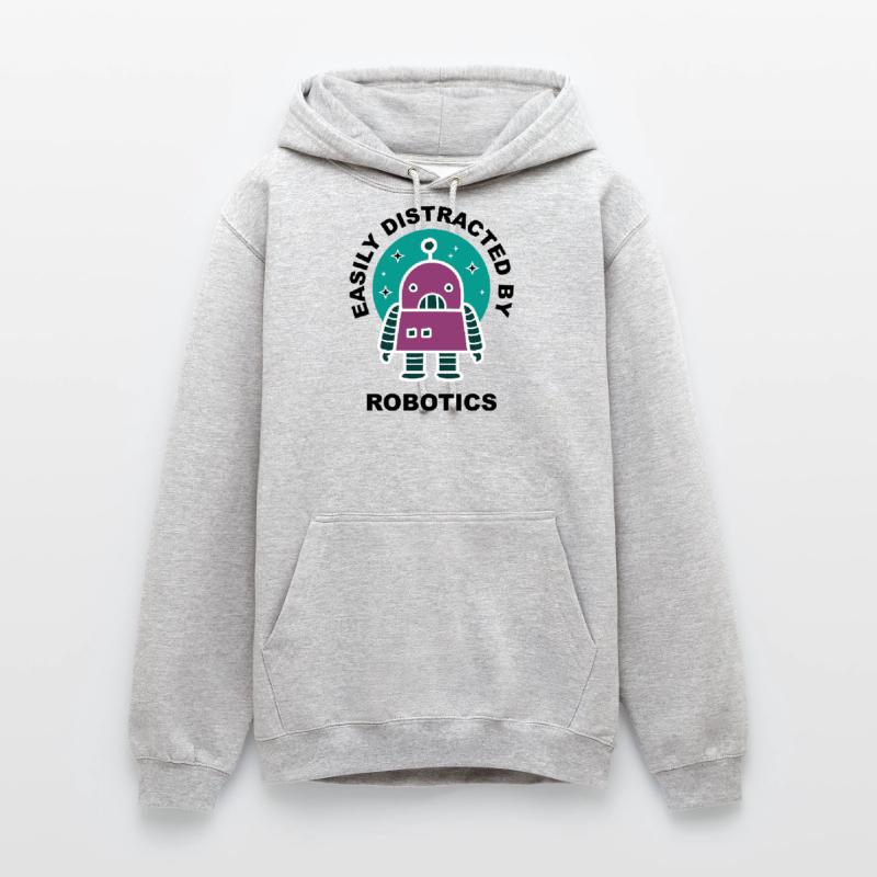 Distracted by Robots Students Robotic Engineer Unisex Hoodie