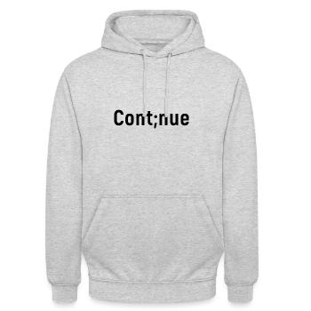 Continue. Dépression Point-virgule cadeau Suicid - Sweat-shirt à capuche unisexe - gris clair chiné - Devant - Alina (178cm) & Michal (187cm)