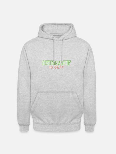 Sustainability is sexy - Unisex Hoodie - Hellgrau meliert