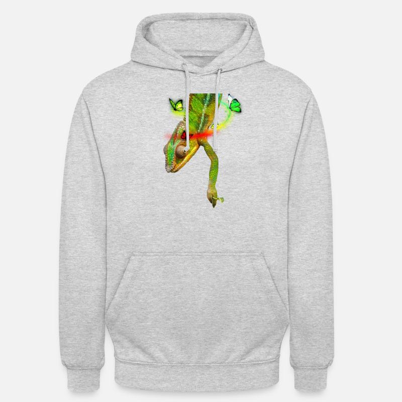 Caméléon - Sweat-shirt à capuche unisexe - gris clair chiné