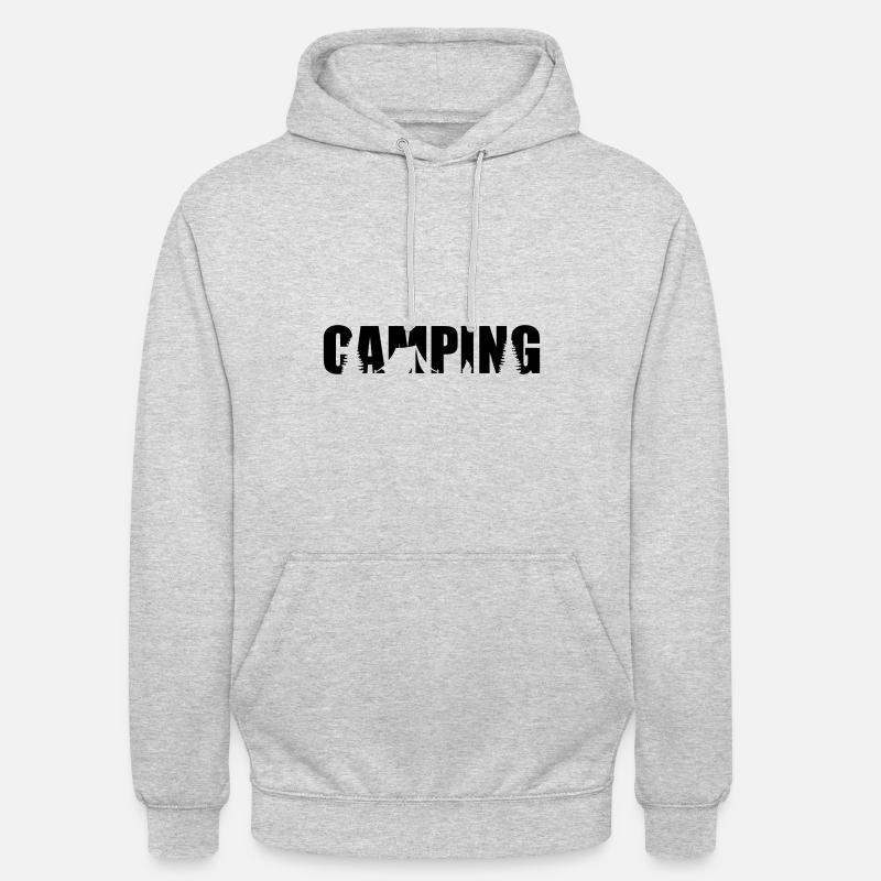 camping - Sweat-shirt à capuche unisexe - gris clair chiné