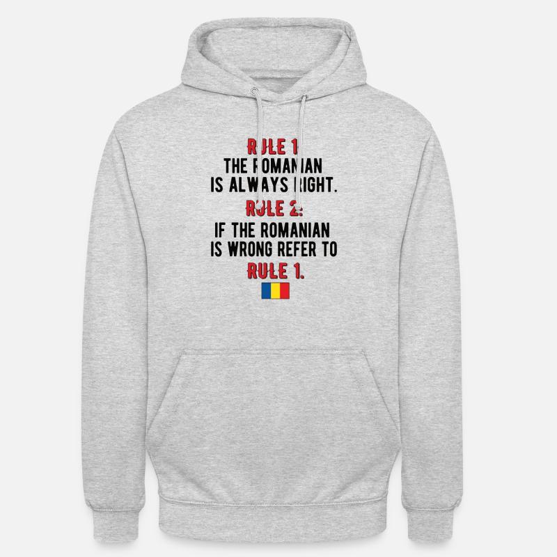 Fier drapeau roumain de la Roumanie Racines roumaines - Sweat-shirt à capuche unisexe - gris clair chiné