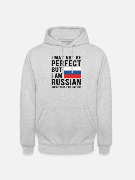 Proud Russian Russia Flag Russian of Russian Origin - Unisex Hoodie - light heather grey
