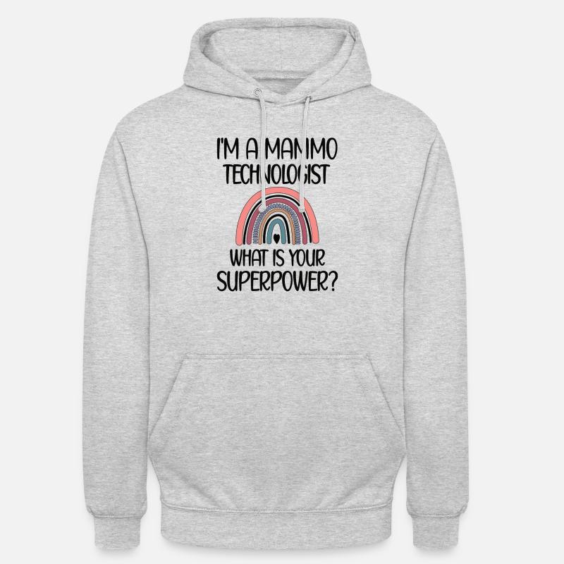 Mammo Tech Recognition Mammography Technician - Unisex Hoodie - light heather grey
