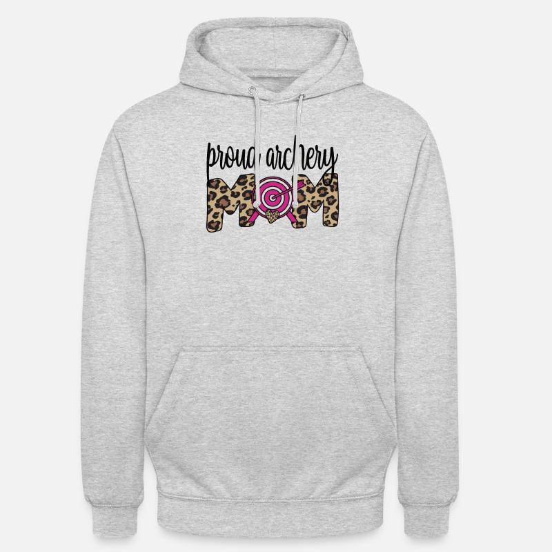 Stolze Bogenschießen-Mama Von Bogenschützen Mutter - Unisex Hoodie - Hellgrau meliert