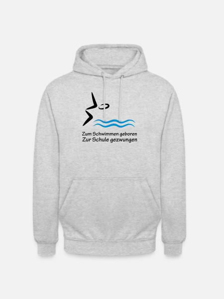 schwimmen - Unisex Hoodie - Hellgrau meliert