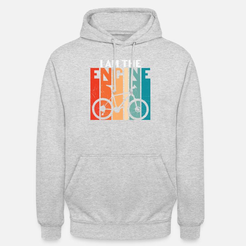 Cyclisme Vélo Cycliste VTT Slogan Design - Sweat-shirt à capuche unisexe - gris clair chiné