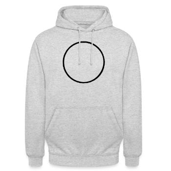 Kreis - Unisex Hoodie - Hellgrau meliert - Vorne - Alina (178cm) & Michal (187cm)