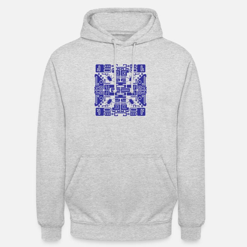 computer bug progamming - Unisex Hoodie - Hellgrau meliert
