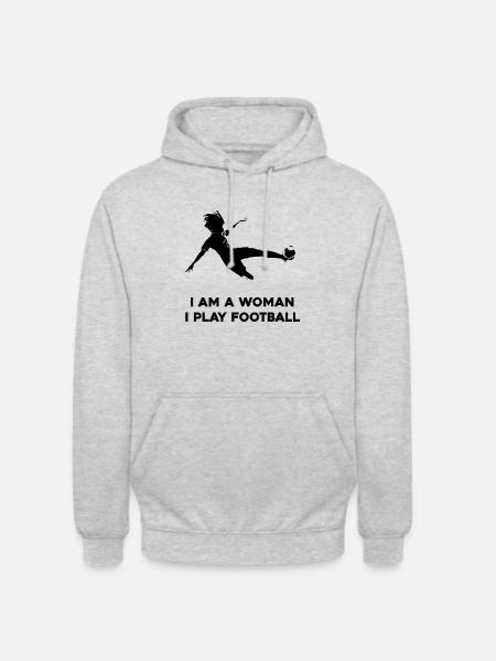 Frauenfußball - Unisex Hoodie - Hellgrau meliert