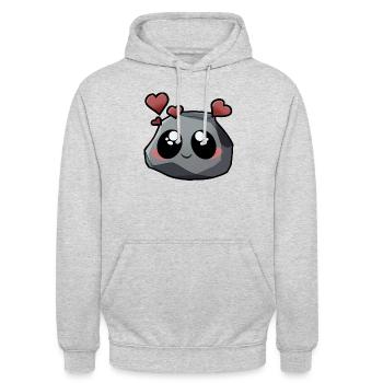 StoneHeart Original - Sweat-shirt à capuche unisexe - gris clair chiné - Devant - Alina (178cm) & Michal (187cm)