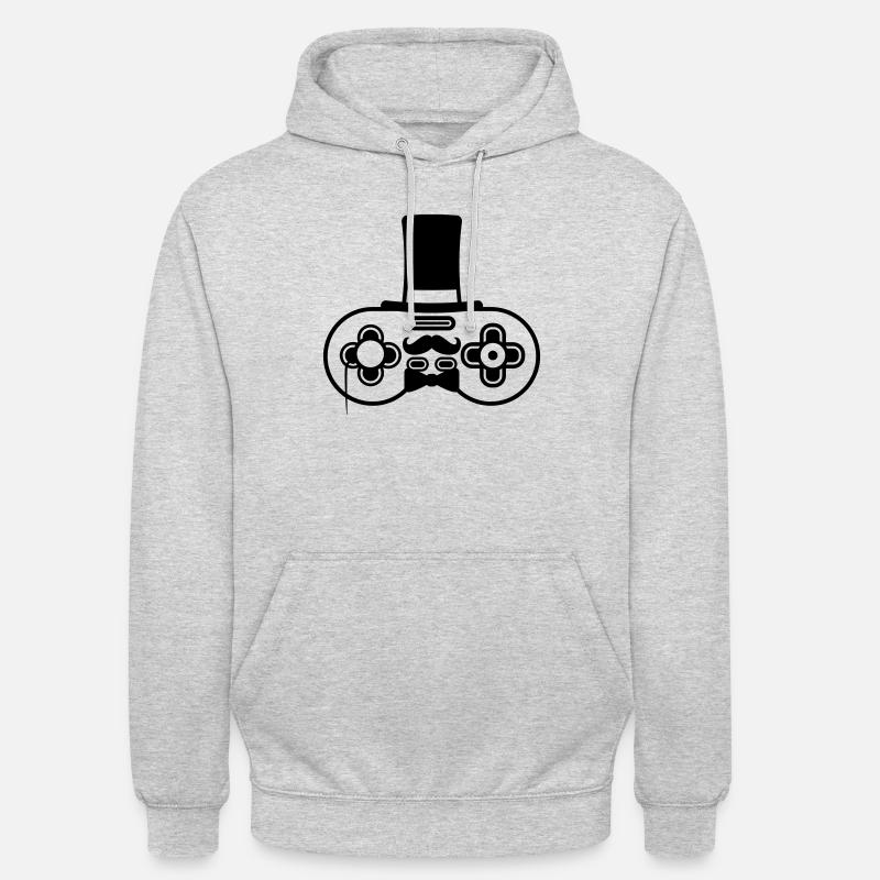 Sir alter Controller Retro - Unisex Hoodie - Hellgrau meliert