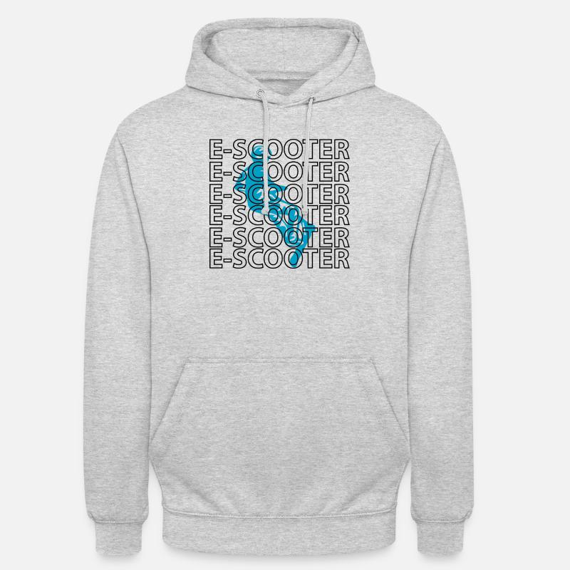 E-Scooter E-Roller Scooter - Sweat-shirt à capuche unisexe - gris clair chiné