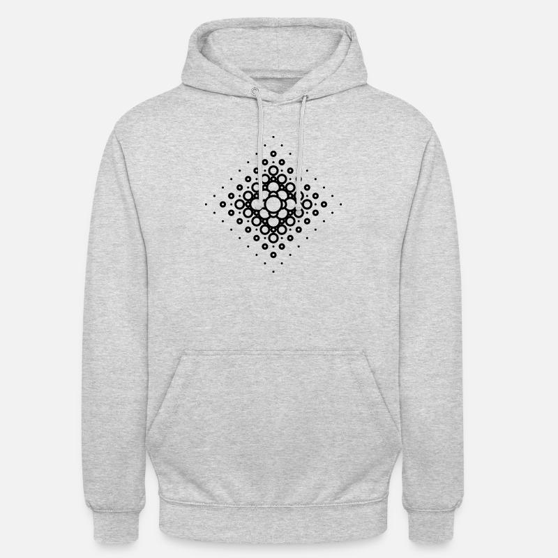 Ritualine RL3B - Sweat-shirt à capuche unisexe - gris clair chiné