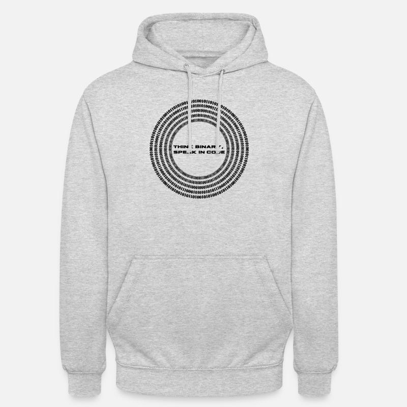 Think binary - speak in code Unisex Hoodie