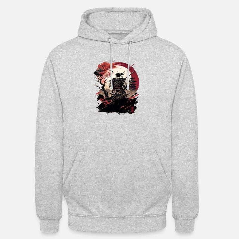 Samurai War - Unisex Hoodie - Hellgrau meliert