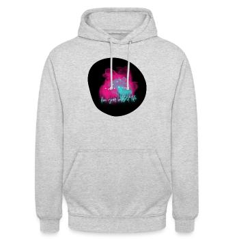 Design - Unisex Hoodie - light heather grey - Front - Alina (178cm) & Michal (187cm)