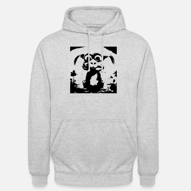 Crazy Rabbit - Unisex Hoodie - Hellgrau meliert
