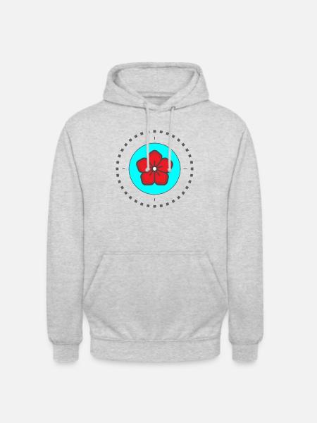 Simple hibiscus - Unisex Hoodie - light heather grey