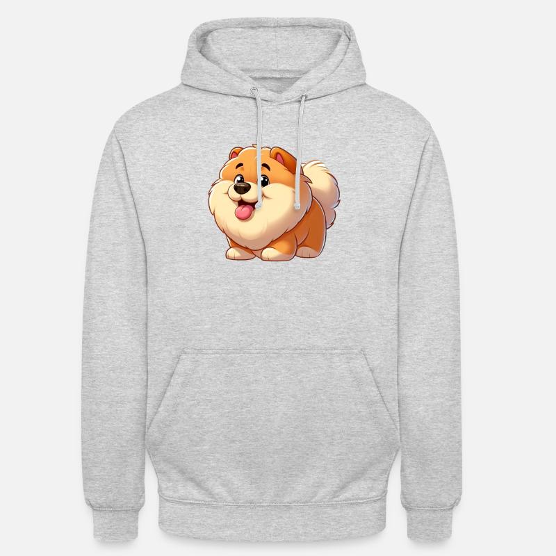 chowchow 2 - Sweat-shirt à capuche unisexe - gris clair chiné