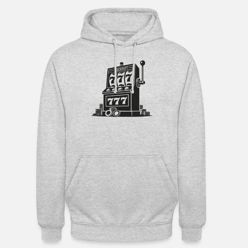 Máquina de Jackpot - Sudadera con capucha unisex - gris claro jaspeado