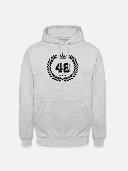 wappen 48 - Unisex Hoodie - Hellgrau meliert