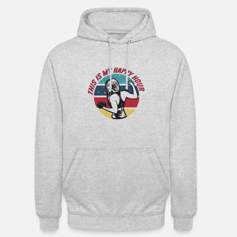 C’est mon happy hour - Sweat-shirt à capuche unisexe - gris clair chiné