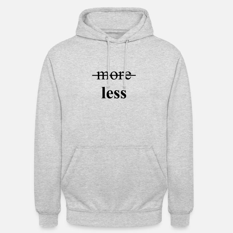 more less noir - Sweat-shirt à capuche unisexe - gris clair chiné