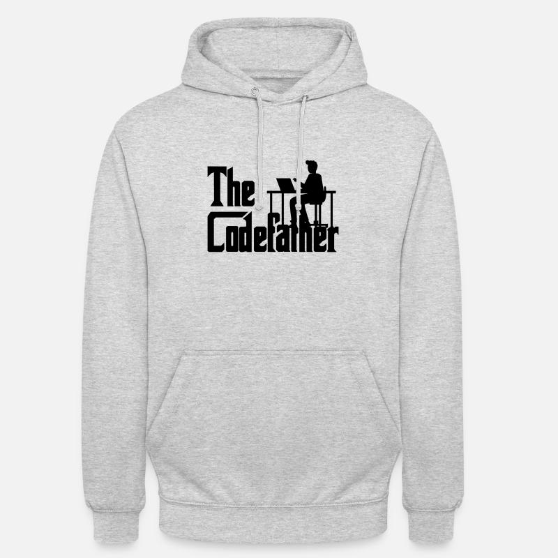 The Codefather Coding Programier Cadeau - Sweat-shirt à capuche unisexe - gris clair chiné