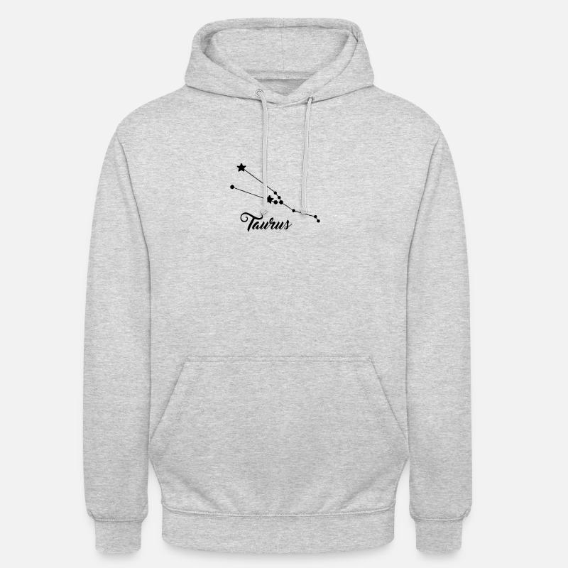 Sternzeichen Taurus/Stier - Unisex Hoodie - Hellgrau meliert