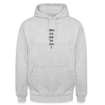 Wasserdicht - Unisex Hoodie - Hellgrau meliert - Vorne - Alina (178cm) & Michal (187cm)