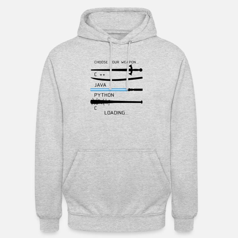 Coding Java Programmierer Beruf Geschenk - Unisex Hoodie - Hellgrau meliert