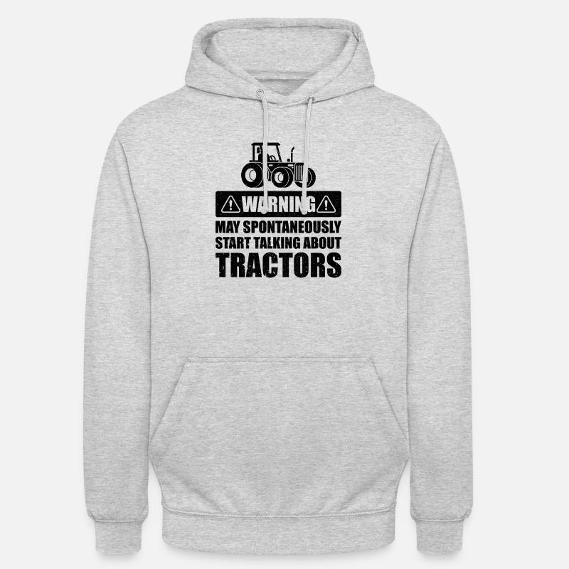 Warning may spontaneously start talking gift - Unisex Hoodie - light heather grey