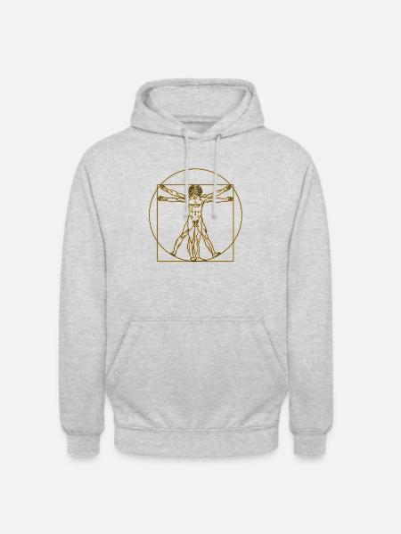 VITRUVIOUS MAN - Unisex Hoodie - Hellgrau meliert