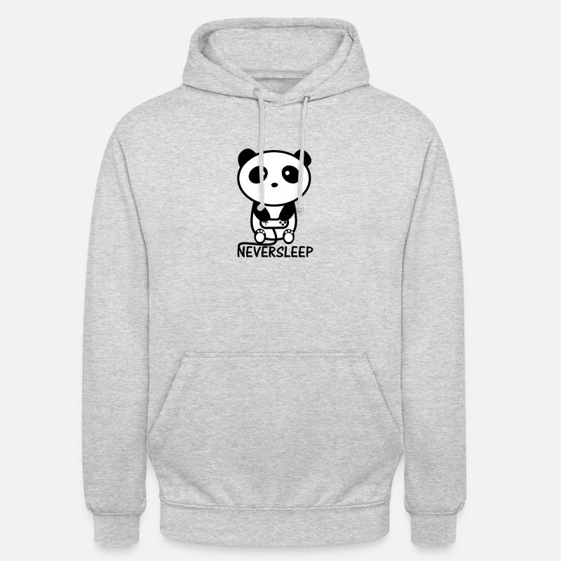 Cute PANDA - Sweat-shirt à capuche unisexe - gris clair chiné