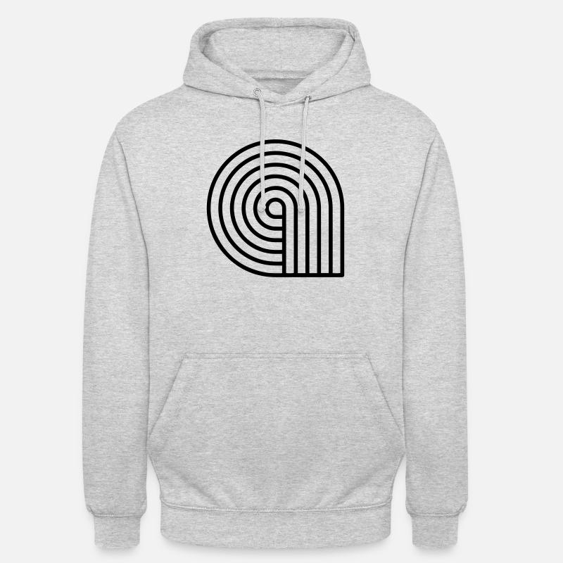 Art abstrait- abstrait - Sweat-shirt à capuche unisexe - gris clair chiné