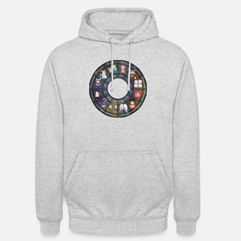 Zodiaque Chibi - Luvtröja unisex - ljusgråmelerad