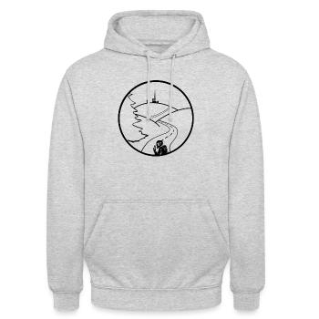 Motorrad Harz - Unisex Hoodie - Hellgrau meliert - Vorne - Alina (178cm) & Michal (187cm)