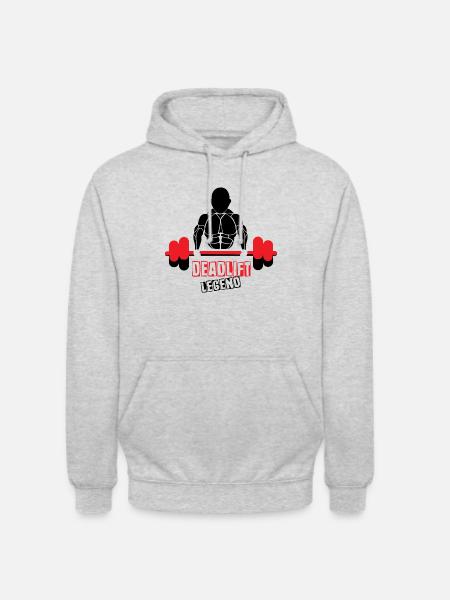 Deadlift Legend Funny Gym Quote Powerlifting - Unisex Hoodie - light heather grey