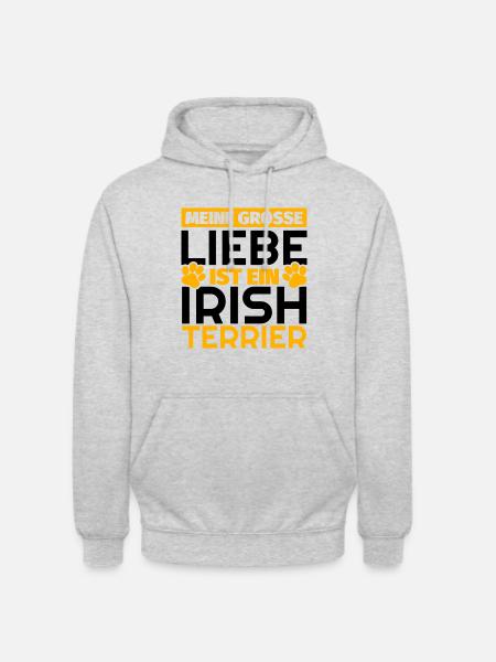 Irish Terrier Geschenke lustig - Unisex Hoodie - Hellgrau meliert