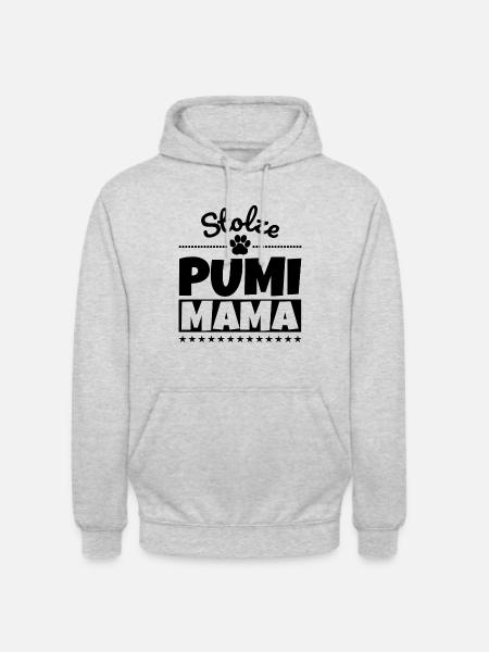 Stolze Pumi Mama - Unisex Hoodie - Hellgrau meliert