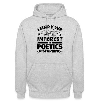 Poétique cadeau amusant - Sweat-shirt à capuche unisexe - gris clair chiné - Devant - Alina (178cm) & Michal (187cm)
