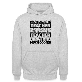 Martial Arts Lehrer Geschenk - Unisex Hoodie - Hellgrau meliert - Vorne - Alina (178cm) & Michal (187cm)