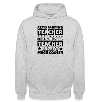 Gift for keyboard teachers - Unisex Hoodie - light heather grey - Front - Alina (178cm) & Michal (187cm)
