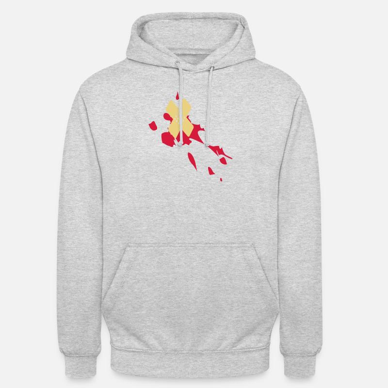 Pflaster Blutspritzer 2c - Sweat-shirt à capuche unisexe - gris clair chiné