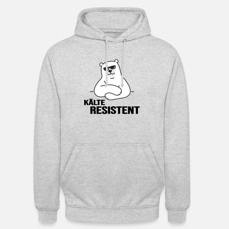 Eisbader winterschwimmen im Eisbad kälteresistent - Unisex Hoodie - Hellgrau meliert