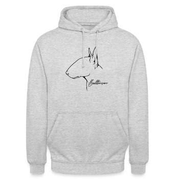 Bull Terrier Profile Dogs Dog Wilsigns - Unisex Hoodie - light heather grey - Front - Alina (178cm) & Michal (187cm)